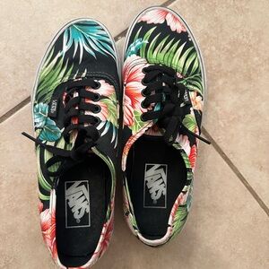 Vans Tropical Black Canvas Sneakers